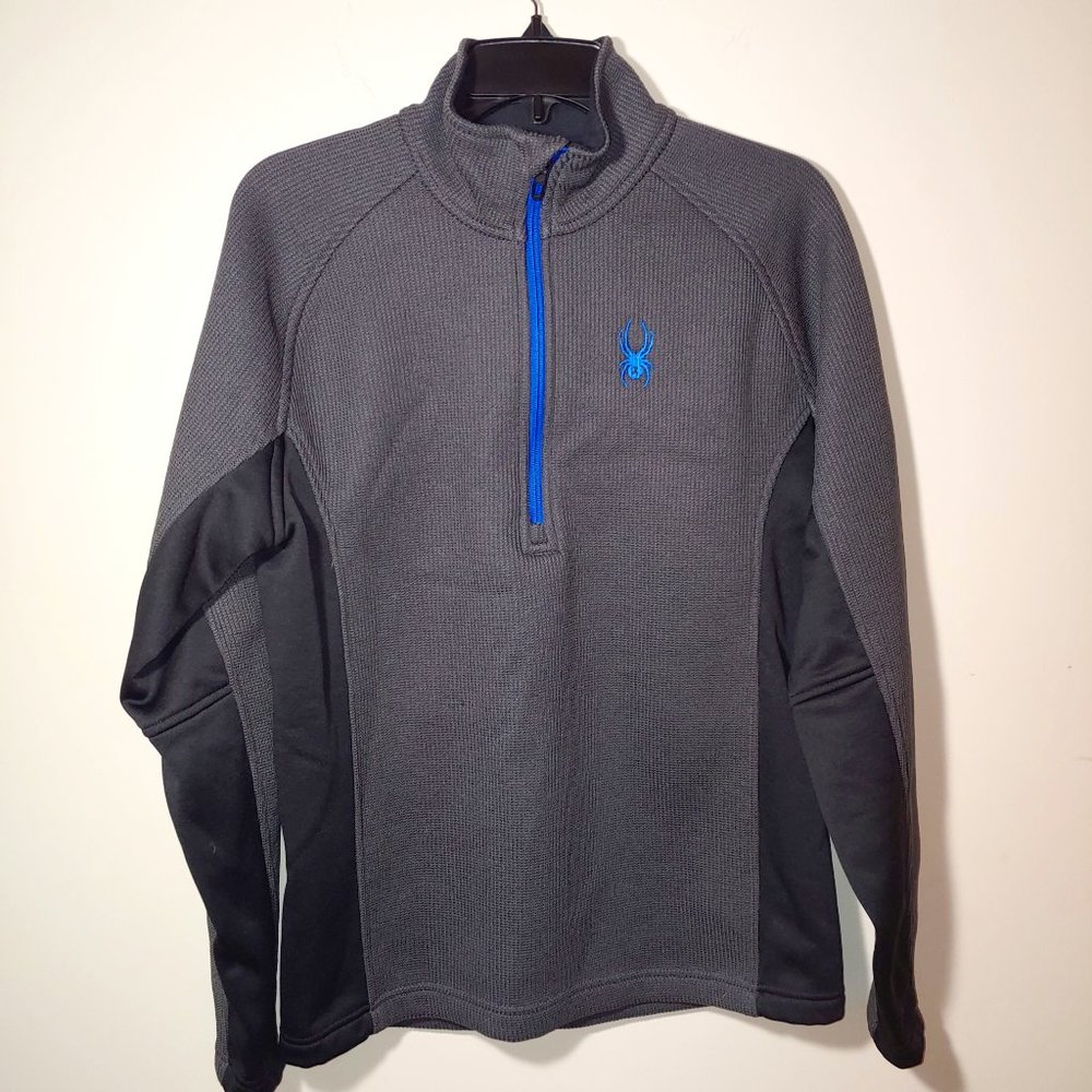 Spyder Outbound Half Zip Pullover Size M Grey Blue